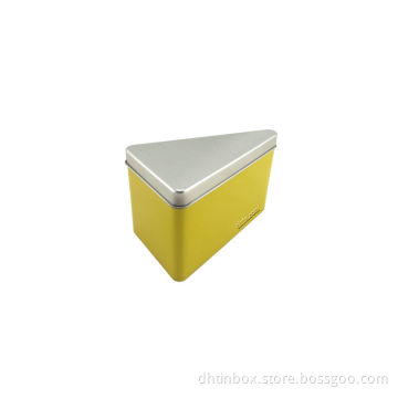 triangle candy box, metal sweet box, peanut storage tin